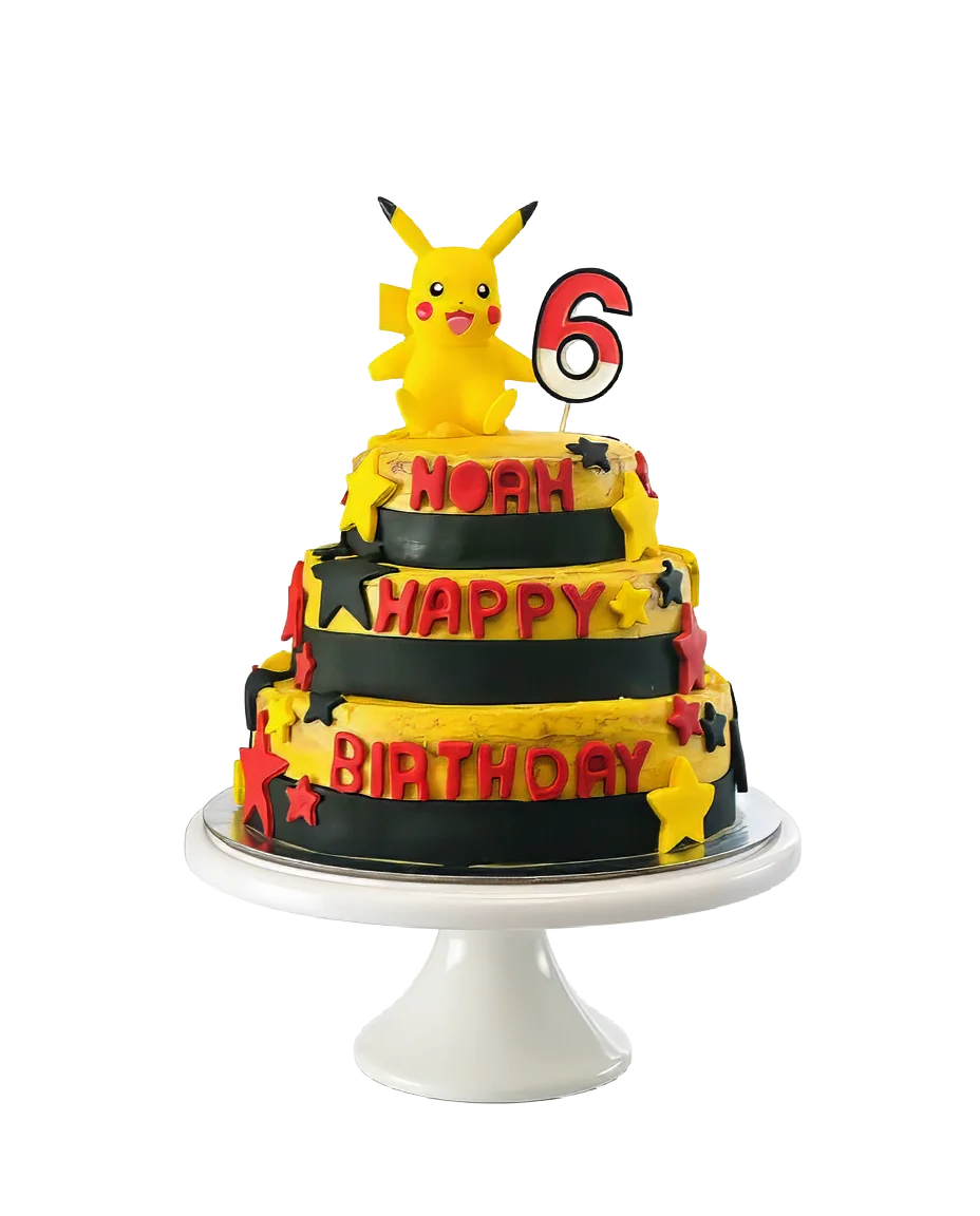 Bespoke fondant-themed celebration cake customized for events