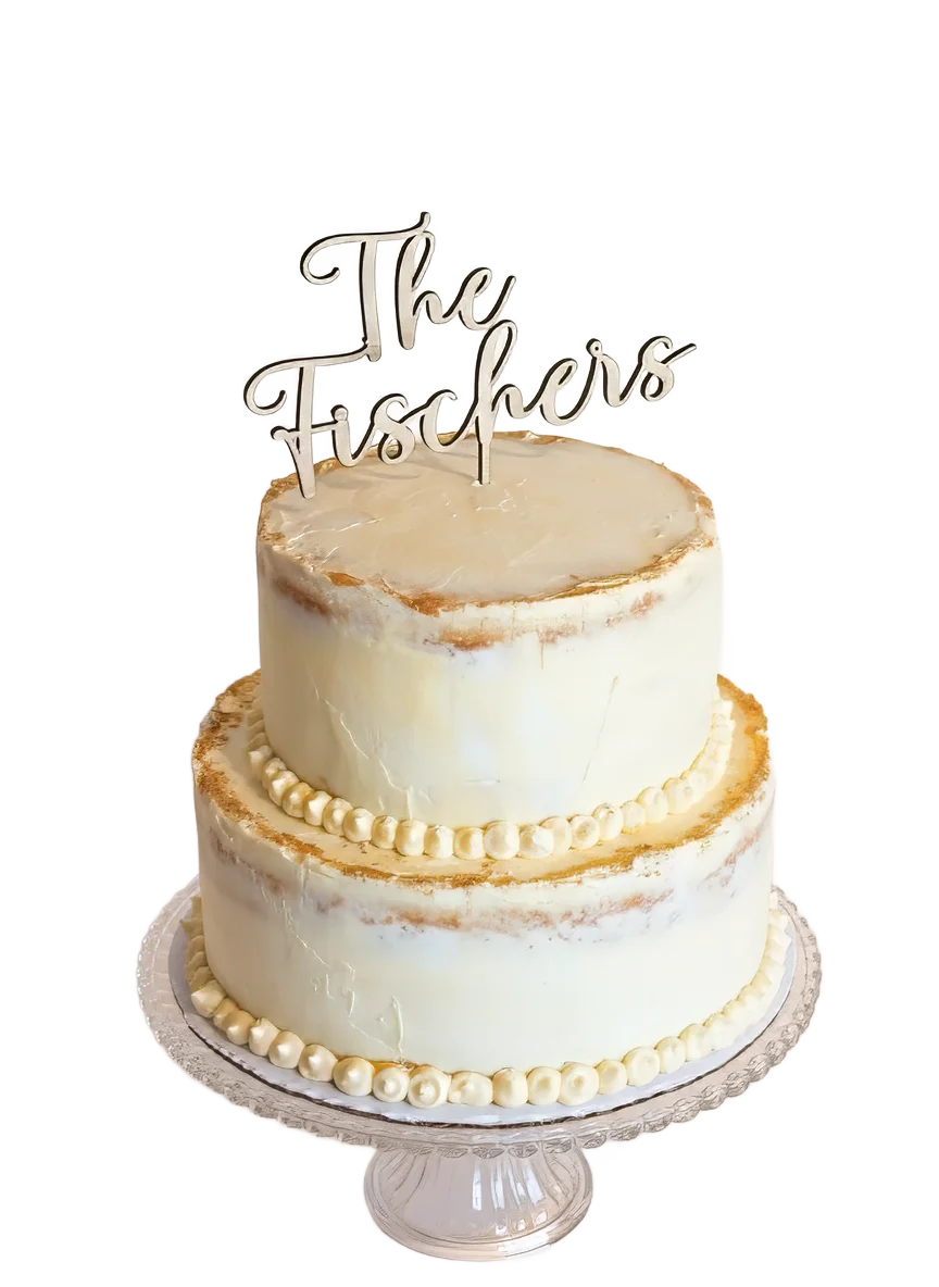 Elegant custom multi-tier wedding cake handcrafted by Jessica Sabo